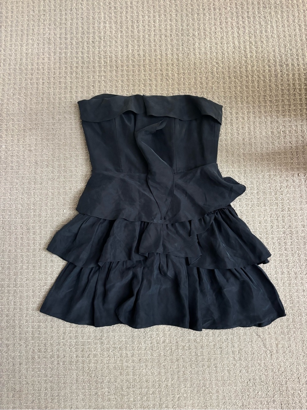 Nicole Miller strapless ruffled dress